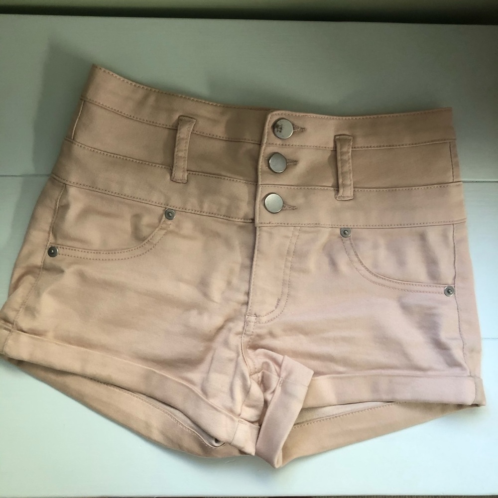Pink High-Waisted Shorts